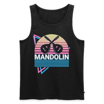 Mandolin Guitar Retro Gift - Men's Premium Organic Tank Top - black - Front - Michal (187cm)