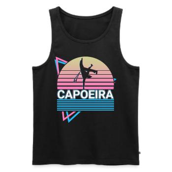 Capoeira Arts Martiaux Brésiliens Rétro Cadeau - Débardeur bio Premium Homme - noir - Devant - Michal (187cm)