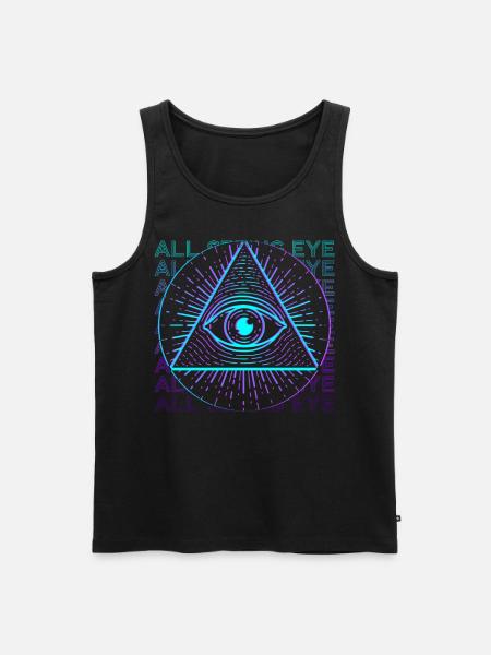 All-seeing Eye Retro Gift - Men's Premium Organic Tank Top - black