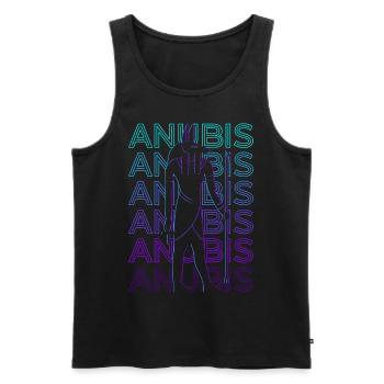 Anubis Dieu égyptien Egypte ancienne Retro Gesche - Débardeur bio Premium Homme - noir - Devant - Michal (187cm)