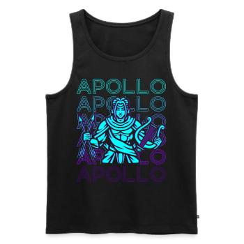 Apollon Dieu Grec Grèce Antique Rétro - Débardeur bio Premium Homme - noir - Devant - AI Model Male 178 light (178cm)