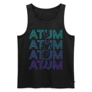 Atum Dieu égyptien Egypte ancienne Rétro Cadeau - Débardeur bio Premium Homme - noir - Devant - AI Model Male 178 light (178cm)