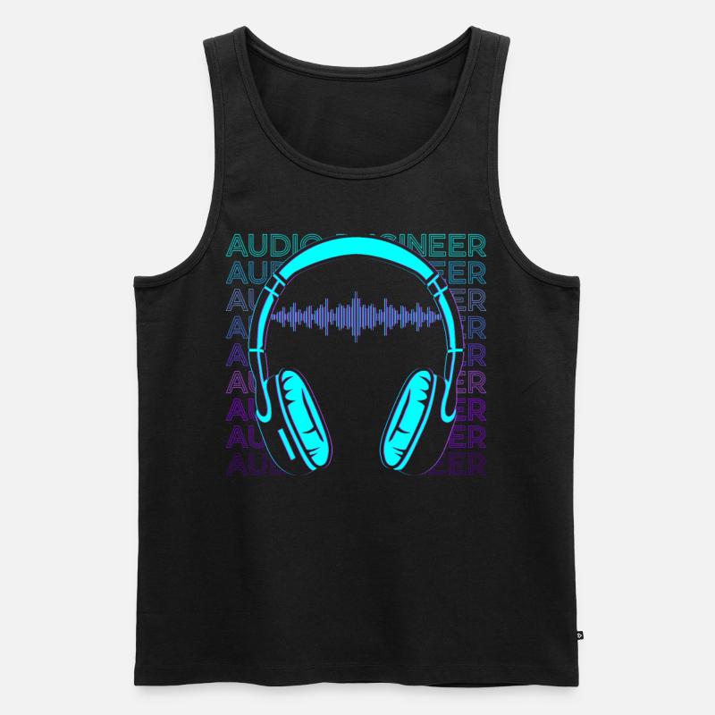 Tontechniker Tontechniker Retro Geschenk - Männer Premium Bio Tank Top - Schwarz