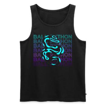 Ball Python Snake Retro Gift - Men's Premium Organic Tank Top - black - Front - AI Model Male 178 light (178cm)