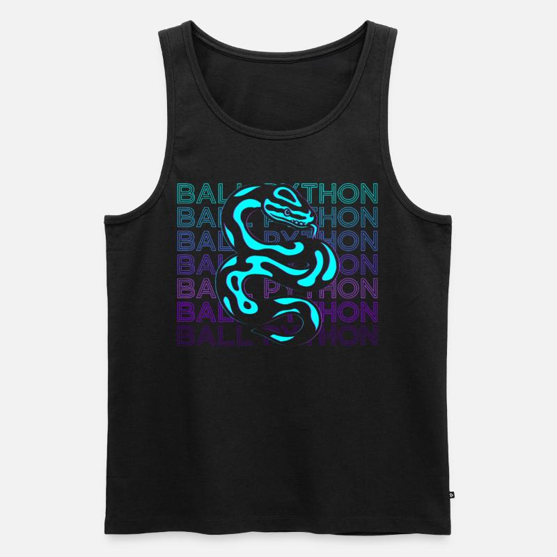Kugelpython Schlange Retro Geschenk - Männer Premium Bio Tank Top - Schwarz