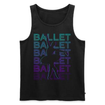 Danseur de ballet Ballet Danse Ballerine Retro Ge - Débardeur bio Premium Homme - noir - Devant - Michal (187cm)