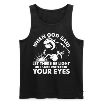 Funny Welder Welder Gift - Men's Premium Organic Tank Top - black - Front - Michal (187cm)