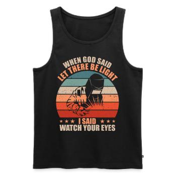Funny Welder Welder Gift - Men's Premium Organic Tank Top - black - Front - Michal (187cm)
