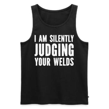 Funny Welder Welder Gift - Men's Premium Organic Tank Top - black - Front - Michal (187cm)