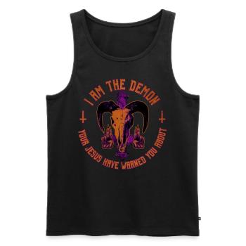 Baphomet-Geschenk - Männer Premium Bio Tank Top - Schwarz - Vorne - AI Model Male 178 light (178cm)