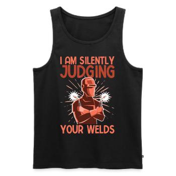 Funny Welder Welder Gift - Men's Premium Organic Tank Top - black - Front - Michal (187cm)