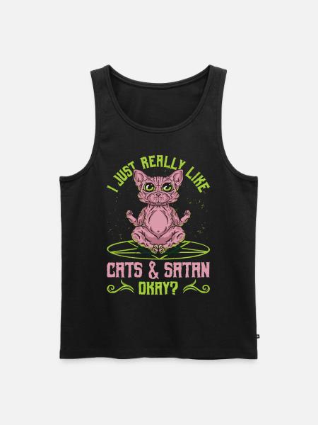 Sphynx Cat Occult Gift - Men's Premium Organic Tank Top - black