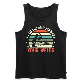 Funny Welder Welder Gift - Men's Premium Organic Tank Top - black - Front - Michal (187cm)