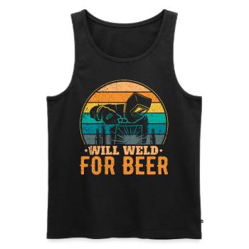 Funny Welder Welder Gift - Men's Premium Organic Tank Top - black - Front - Michal (187cm)