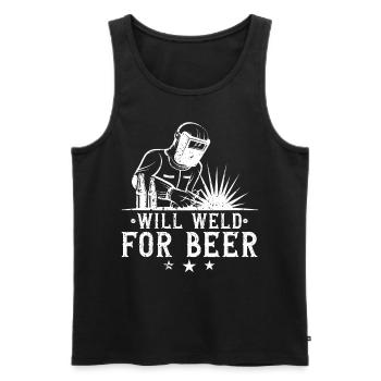 Funny Welder Welder Gift - Men's Premium Organic Tank Top - black - Front - Michal (187cm)