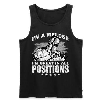 Funny Welder Welder Gift - Men's Premium Organic Tank Top - black - Front - Michal (187cm)