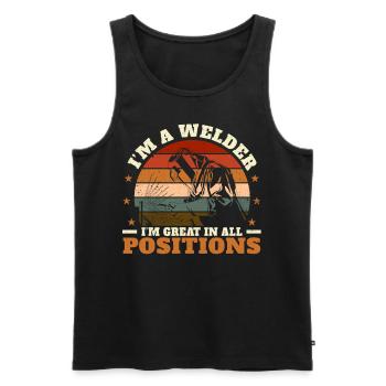 Funny Welder Welder Gift - Men's Premium Organic Tank Top - black - Front - Michal (187cm)
