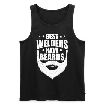 Funny Welder Welder Gift - Men's Premium Organic Tank Top - black - Front - AI Model Male 178 light (178cm)