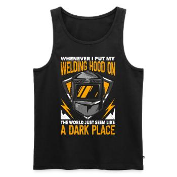 Funny Welder Welder Gift - Men's Premium Organic Tank Top - black - Front - Michal (187cm)