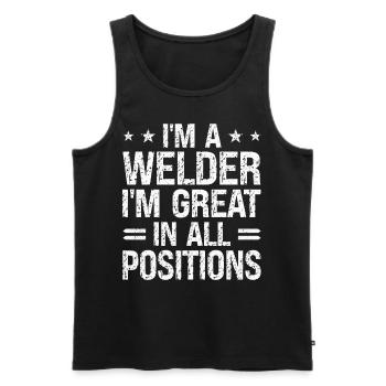 Funny Welder Welder Gift - Men's Premium Organic Tank Top - black - Front - Michal (187cm)