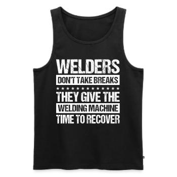 Funny Welder Welder Gift - Men's Premium Organic Tank Top - black - Front - Michal (187cm)