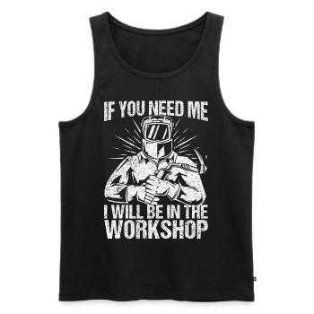 Funny Welder Welder Gift - Men's Premium Organic Tank Top - black - Front - Michal (187cm)
