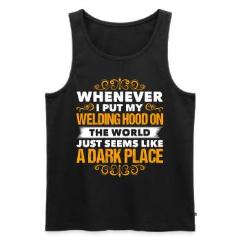 Funny Welder Welder Gift - Men's Premium Organic Tank Top - black - Front - Michal (187cm)