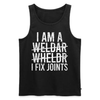 Funny Welder Welder Gift - Men's Premium Organic Tank Top - black - Front - Michal (187cm)