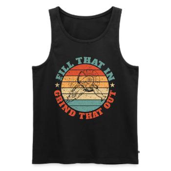 Funny Welder Welding Retro Gift - Men's Premium Organic Tank Top - black - Front - Michal (187cm)