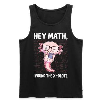 Drôle Math Axolotl Math Cadeau - Débardeur bio Premium Homme - noir - Devant - Michal (187cm)