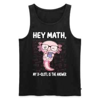 Drôle Math Axolotl Math Cadeau - Débardeur bio Premium Homme - noir - Devant - Michal (187cm)