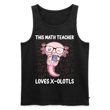 Lustiges Mathe-Axolotl-Geschenk - Männer Premium Bio Tank Top - Schwarz - Vorne - Michal (187cm)