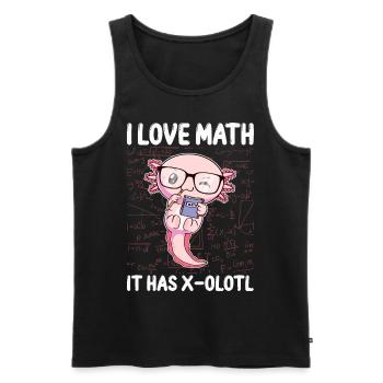 Lustiges Mathe-Kawaii-Axolotl-Geschenk - Männer Premium Bio Tank Top - Schwarz - Vorne - Michal (187cm)
