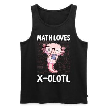 Lustige Mathematik Kawaii Axolotl Mathematik Gesch - Männer Premium Bio Tank Top - Schwarz - Vorne - Michal (187cm)