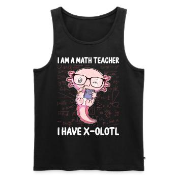 Lustiges Mathe-Kawaii-Axolotl-Geschenk - Männer Premium Bio Tank Top - Schwarz - Vorne - Michal (187cm)