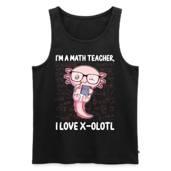 Lustiges Mathe-Kawaii-Axolotl-Geschenk - Männer Premium Bio Tank Top - Schwarz - Vorne - Michal (187cm)
