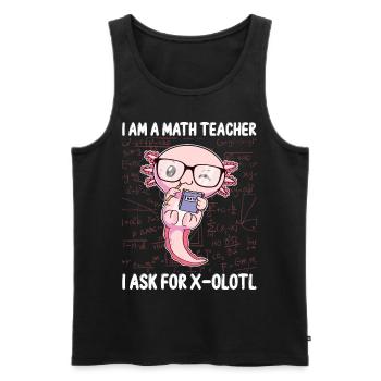 Lustige Mathematik Kawaii Axolotl Mathematik Gesch - Männer Premium Bio Tank Top - Schwarz - Vorne - Michal (187cm)
