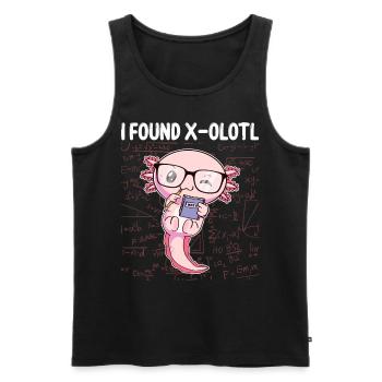 Drôles Mathématiques Kawaii Axolotl Mathématiques Gesch - Débardeur bio Premium Homme - noir - Devant - Michal (187cm)