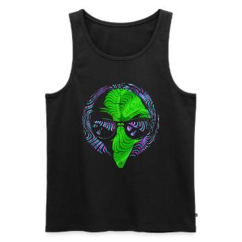 Alien Gift Extraterrestrial Ufo Area 51 Sci-fi - Men's Premium Organic Tank Top - black - Front - Michal (187cm)