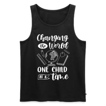 Teacher School Teacher 6th grade Primary school - Men's Premium Organic Tank Top - black - Front - AI Model Male 178 light (178cm)