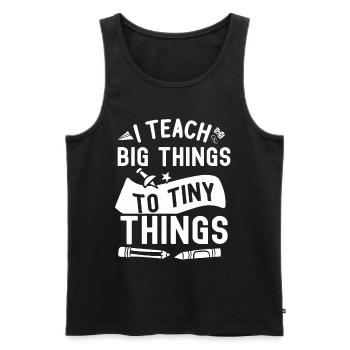 Teacher - Men's Premium Organic Tank Top - black - Front - AI Model Male 178 light (178cm)