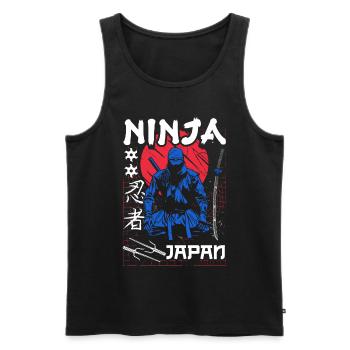 Ninja 5ème anniversaire - Débardeur bio Premium Homme - noir - Devant - Michal (187cm)