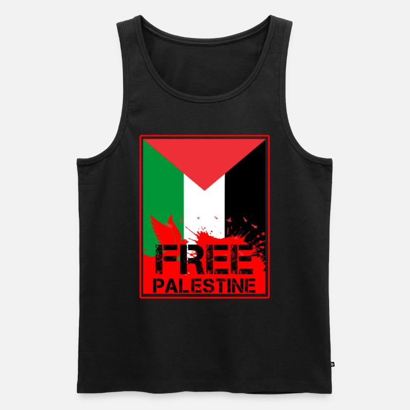 Palästina - Männer Premium Bio Tank Top - Schwarz