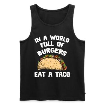 Taco Tshirt Tuesday Mexiko Cinco De Mayo - Männer Premium Bio Tank Top - Schwarz - Vorne - Michal (187cm)