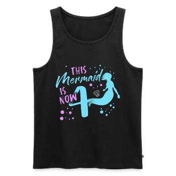 Tshirt sirène - Débardeur bio Premium Homme - noir - Devant - AI Model Male 178 light (178cm)
