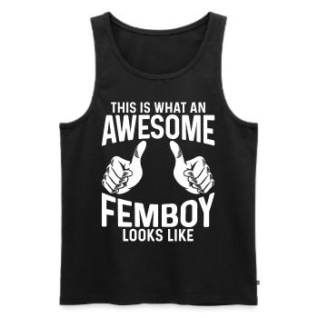Femboy-Geschenk - Männer Premium Bio Tank Top - Schwarz - Vorne - Michal (187cm)