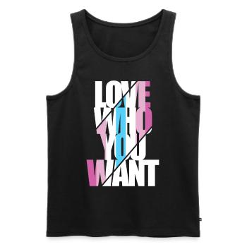 Femboy-Geschenk - Männer Premium Bio Tank Top - Schwarz - Vorne - Michal (187cm)