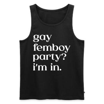 Lustiges Femboy-Geschenk - Männer Premium Bio Tank Top - Schwarz - Vorne - Michal (187cm)