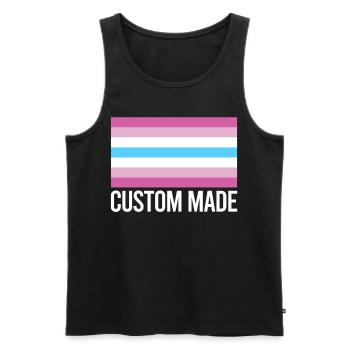 Femboy Flagge Geschenk - Männer Premium Bio Tank Top - Schwarz - Vorne - Michal (187cm)