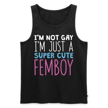 Lustiges Femboy-Geschenk - Männer Premium Bio Tank Top - Schwarz - Vorne - Michal (187cm)